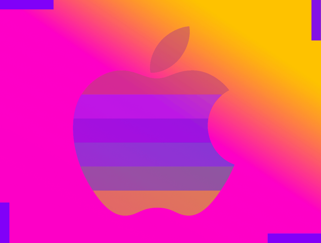 Apple glitched logo